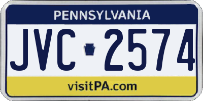 PA license plate JVC2574