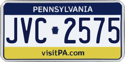 PA license plate JVC2575