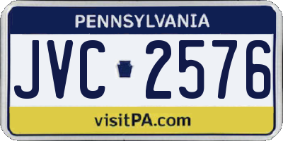 PA license plate JVC2576