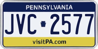 PA license plate JVC2577