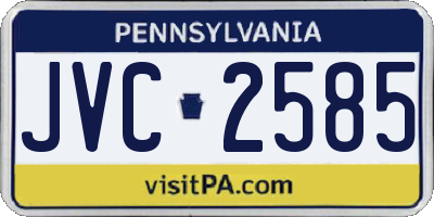 PA license plate JVC2585