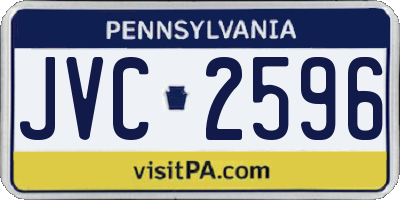 PA license plate JVC2596