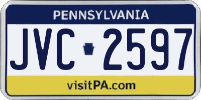 PA license plate JVC2597