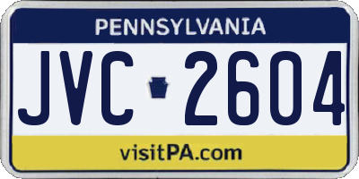 PA license plate JVC2604