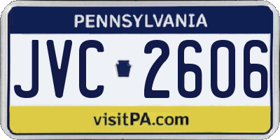 PA license plate JVC2606