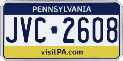 PA license plate JVC2608
