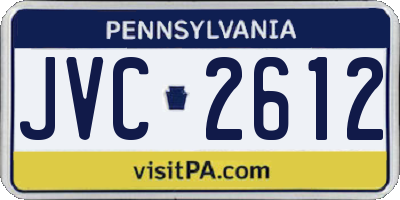 PA license plate JVC2612