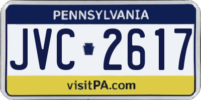 PA license plate JVC2617