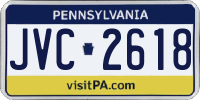 PA license plate JVC2618