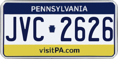 PA license plate JVC2626