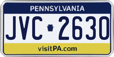 PA license plate JVC2630