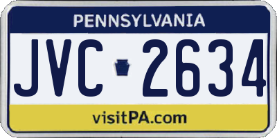 PA license plate JVC2634