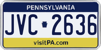 PA license plate JVC2636
