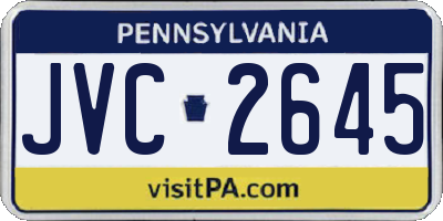 PA license plate JVC2645