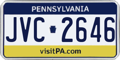 PA license plate JVC2646