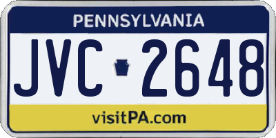 PA license plate JVC2648