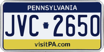 PA license plate JVC2650