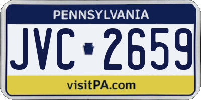 PA license plate JVC2659