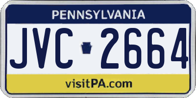 PA license plate JVC2664