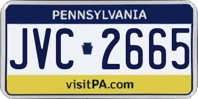 PA license plate JVC2665