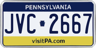 PA license plate JVC2667