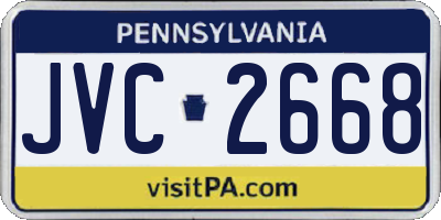 PA license plate JVC2668