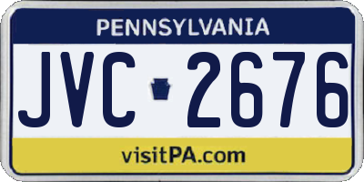 PA license plate JVC2676