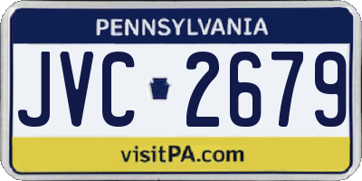 PA license plate JVC2679