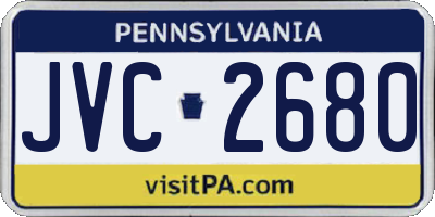 PA license plate JVC2680