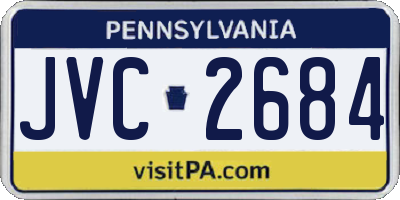 PA license plate JVC2684