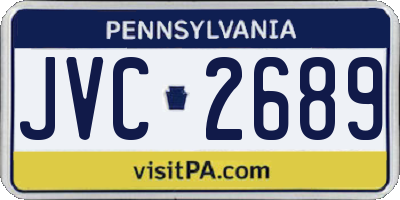 PA license plate JVC2689
