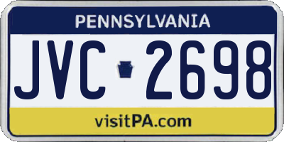PA license plate JVC2698