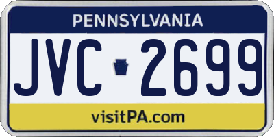 PA license plate JVC2699