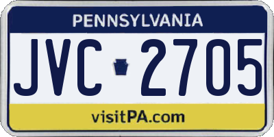 PA license plate JVC2705