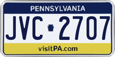 PA license plate JVC2707