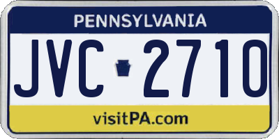 PA license plate JVC2710
