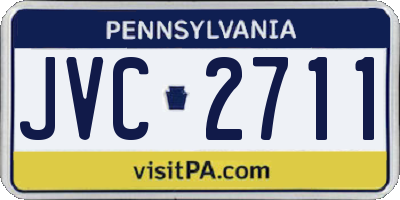 PA license plate JVC2711