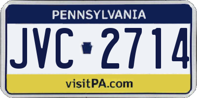 PA license plate JVC2714