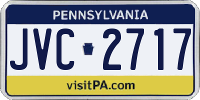 PA license plate JVC2717