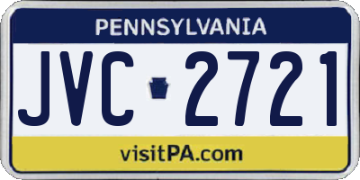 PA license plate JVC2721