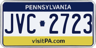 PA license plate JVC2723