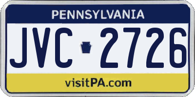 PA license plate JVC2726