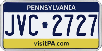 PA license plate JVC2727