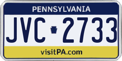 PA license plate JVC2733