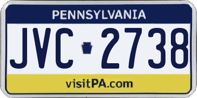 PA license plate JVC2738