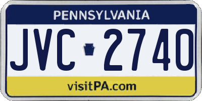PA license plate JVC2740