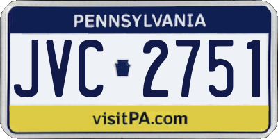 PA license plate JVC2751