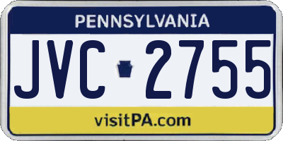 PA license plate JVC2755