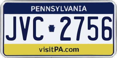 PA license plate JVC2756