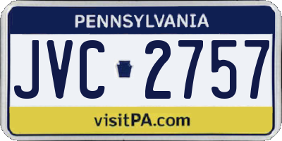 PA license plate JVC2757